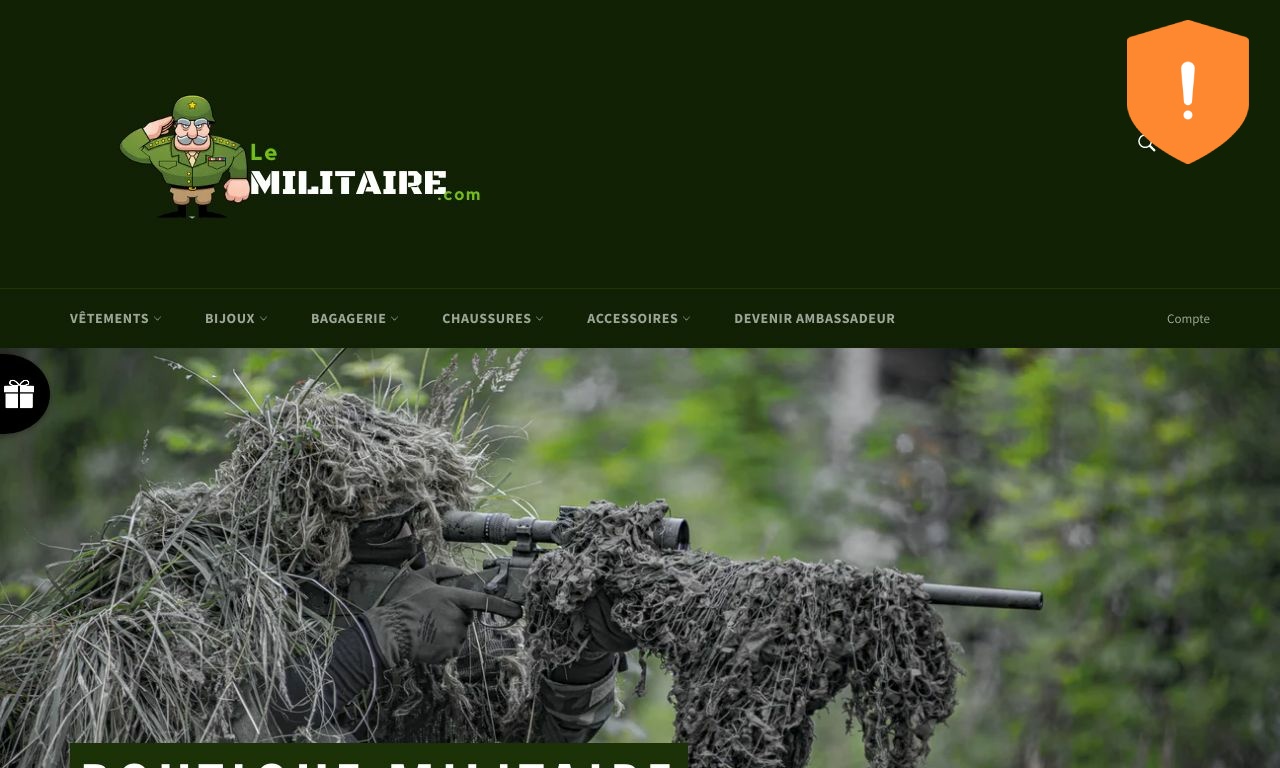 Avis Le-militaire.com | Indice de confiance faible : 16 % - 6 commentaires