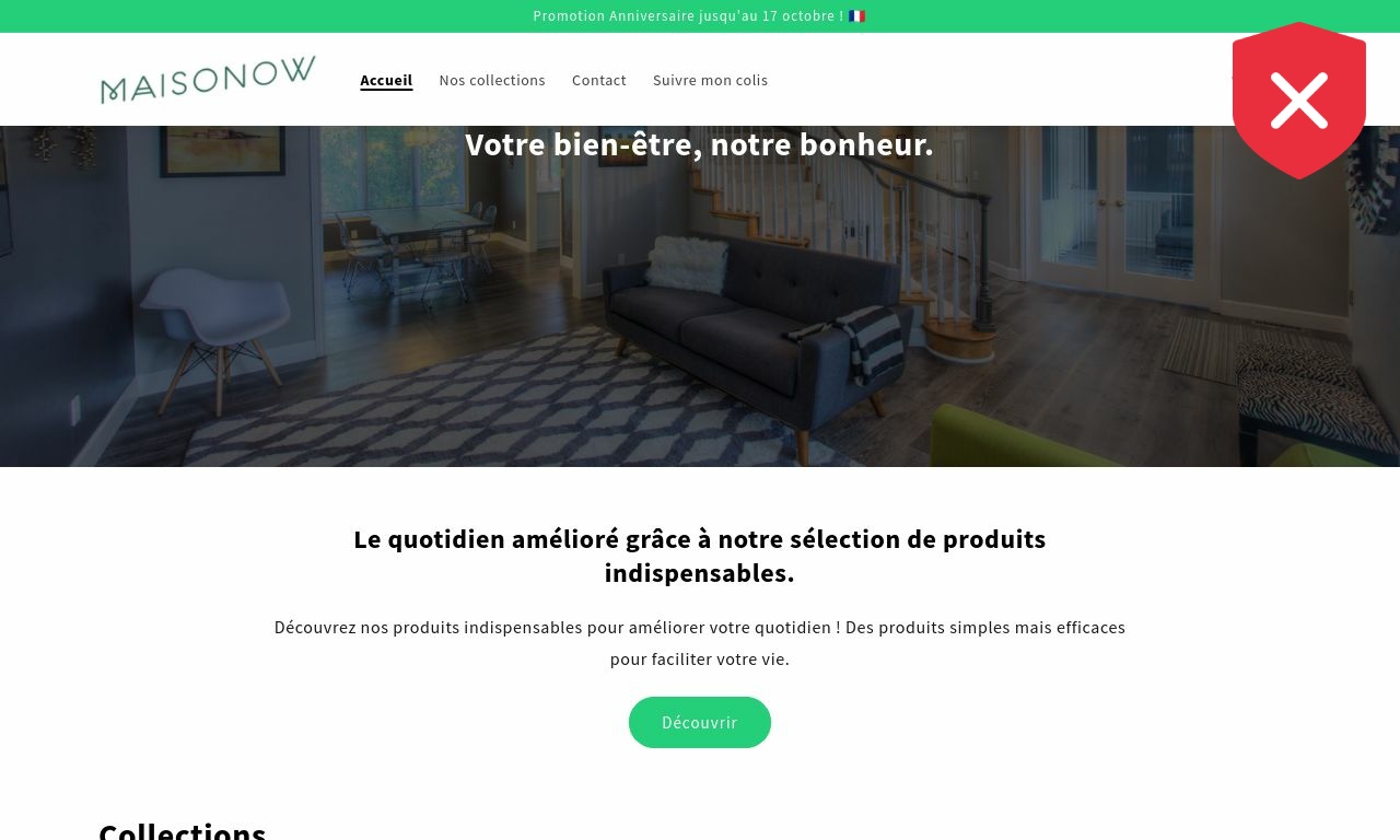 Avis Maisonow.com | Indice de confiance très faible : 1 % - 13 commentaires