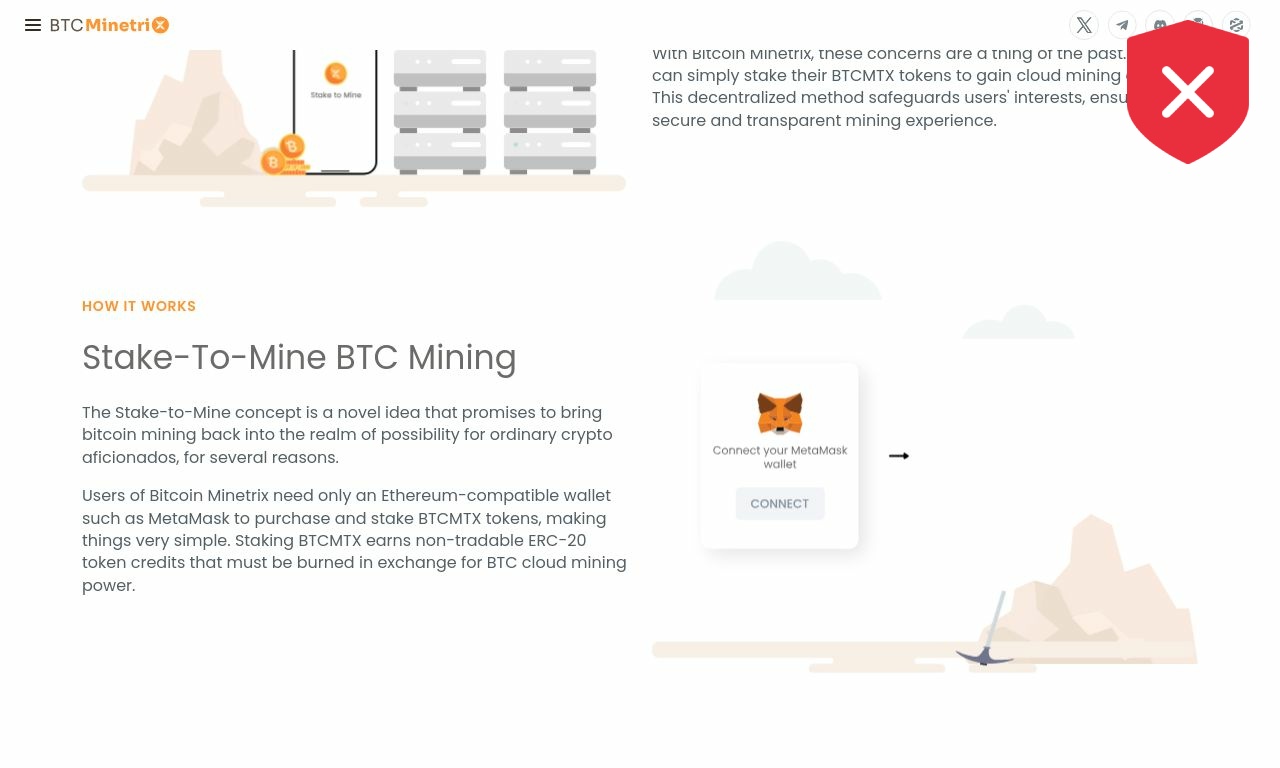 Avis Bitcoinminetrix.com | Indice de confiance très faible : 1 %